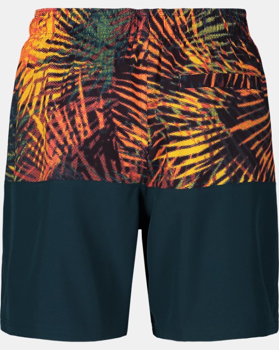 Men's UA Pattern Block Volley Shorts, Green, pdpMainDesktop image number 5